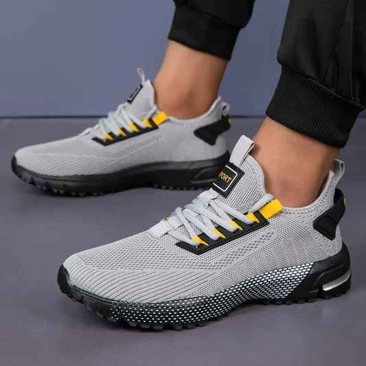 YRZL Men's Sneakers Breathable Running Shoes Lightweight Tennis Walking Shoes Non Slip Sports Shoes