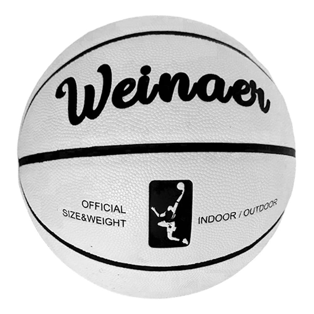 White Basketball Ball For Players Of All Levels Enhanced Visibility Luminous Basketballs Wear Resistant Soft leather