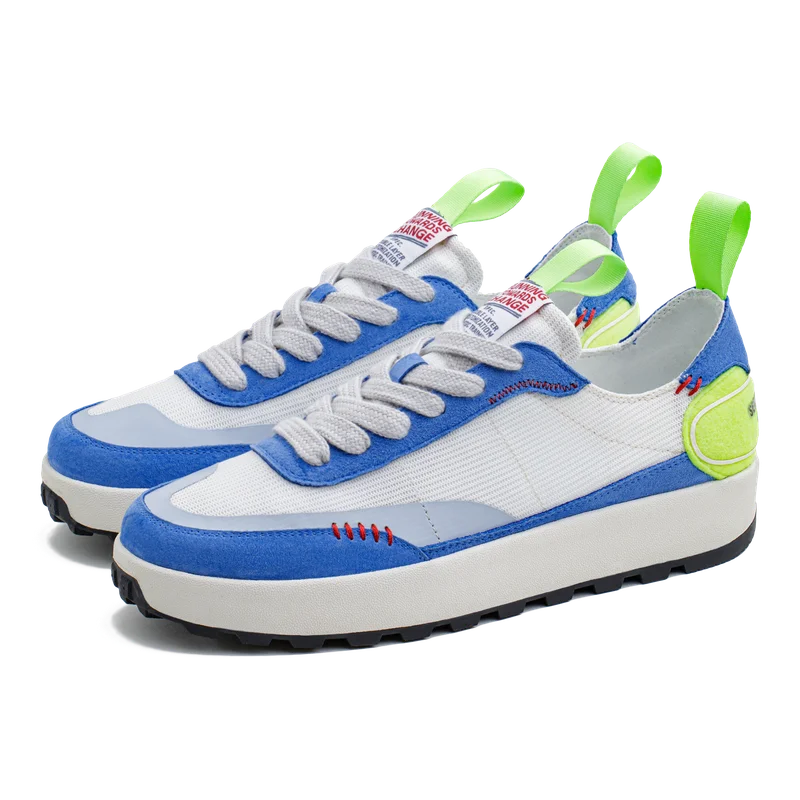 Maden Summer Color-Block Mesh Running Shoes Men Breathable Low-Top Tennis Sneakers Thick-soled Casual