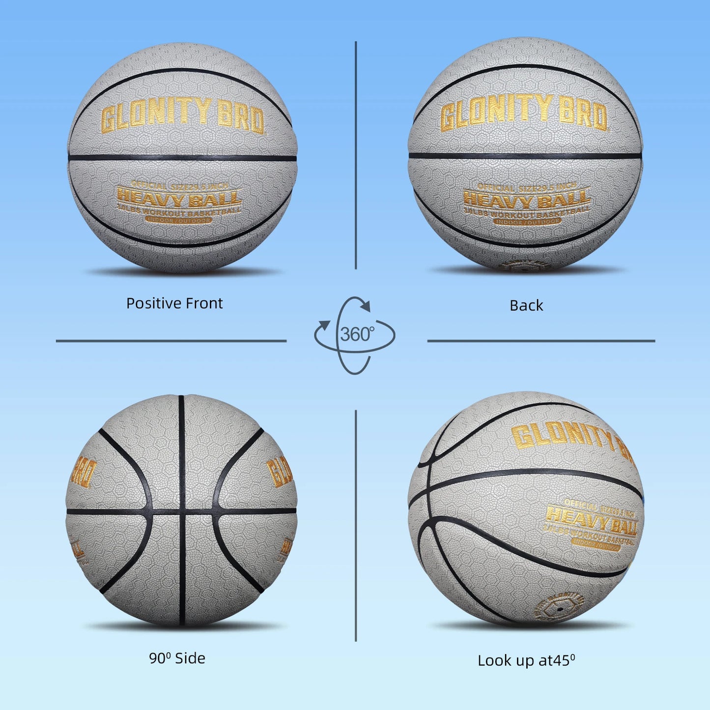 Aggravated Basketball 3/2.2LBS 29.5"/28.5''-Skill Master Training Heavy Basketball For Improving Handing