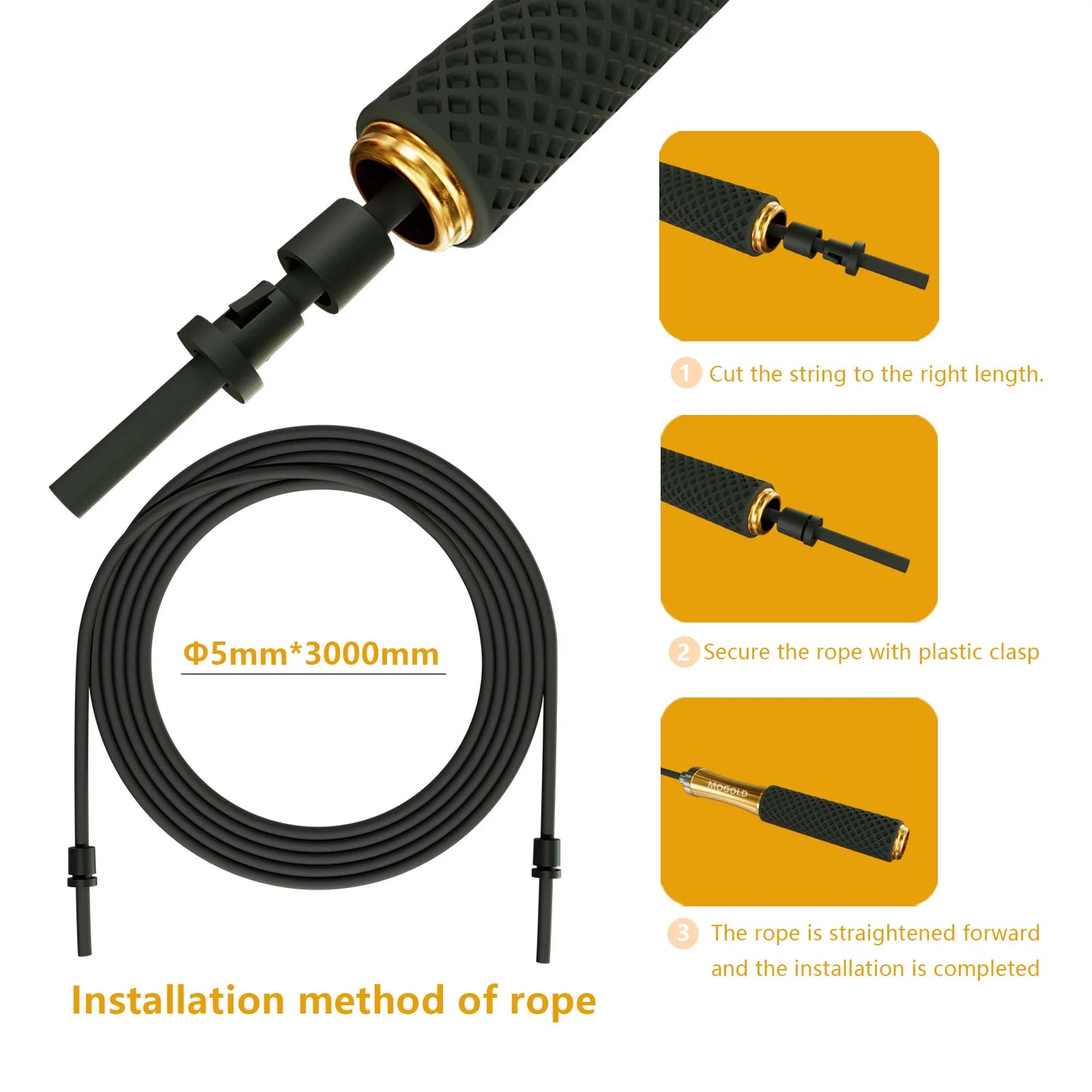 Children Bearing Jump Rope, Aluminum Alloy Handle, Smooth Rotation, Adjustable, Suitable for Speed