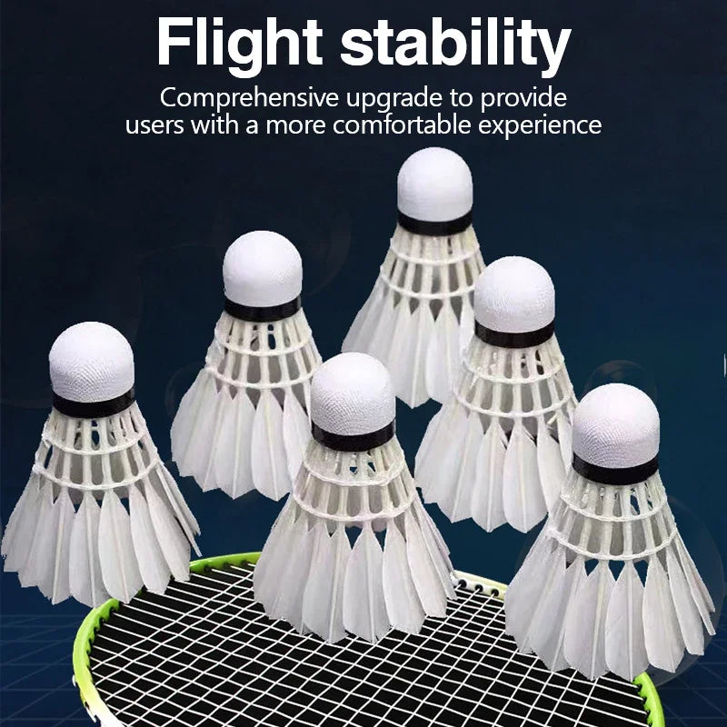 1/3pcs White Goose Feather Badminton Shuttlecocks Durable Stable Flight Ideal for Outdoor Training