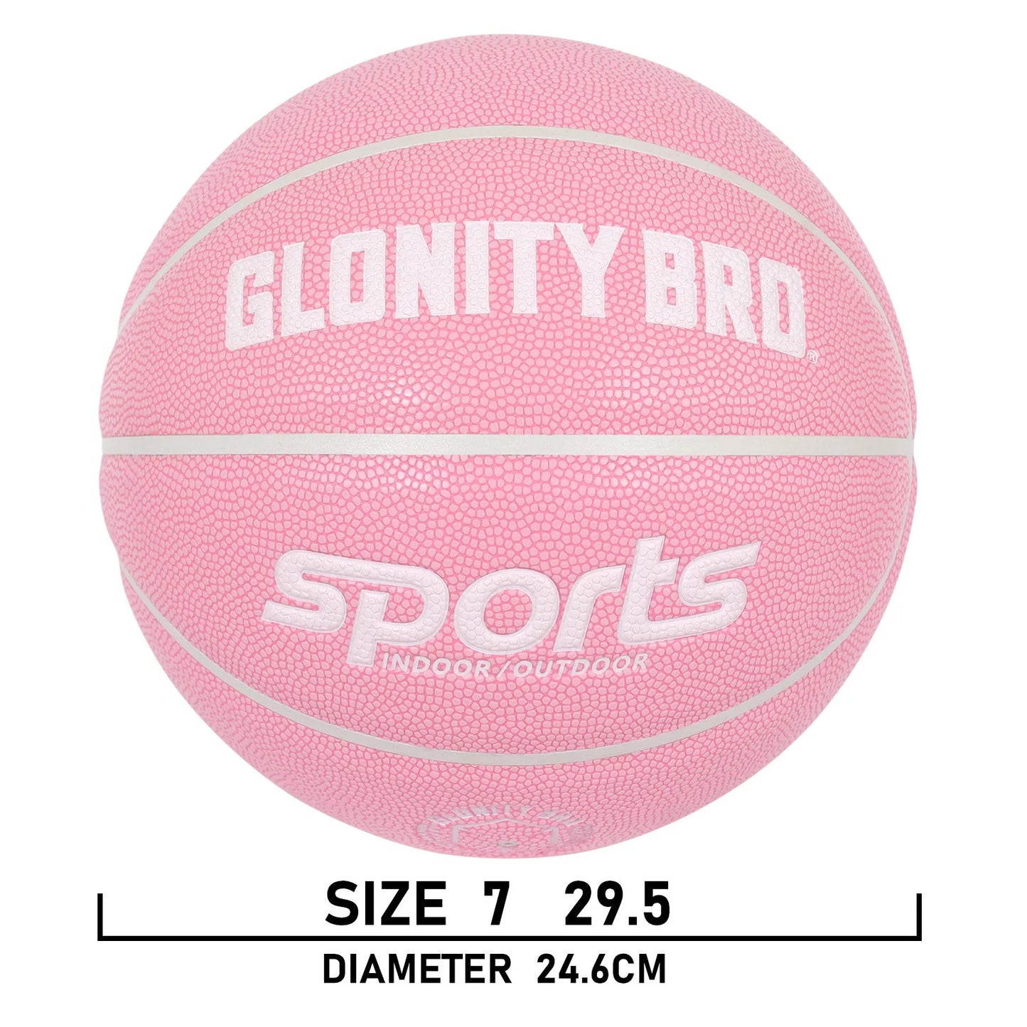 PU Composite Basketball Size 5,6,7 Pink-Official Competition Basketball Indoor Outdoor Men's Women's Training Standard Ball