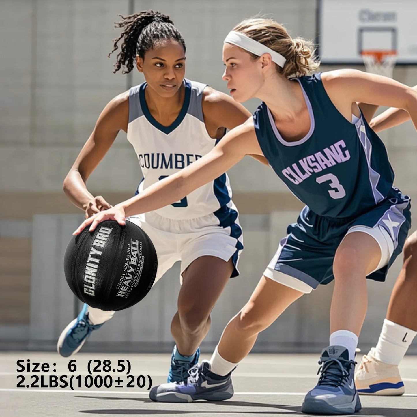 Weighted Training Basketball Women 2.2LBS/28.5'' Adult 3LBS/29.5'' Size6/7 Help Improve Dribbling