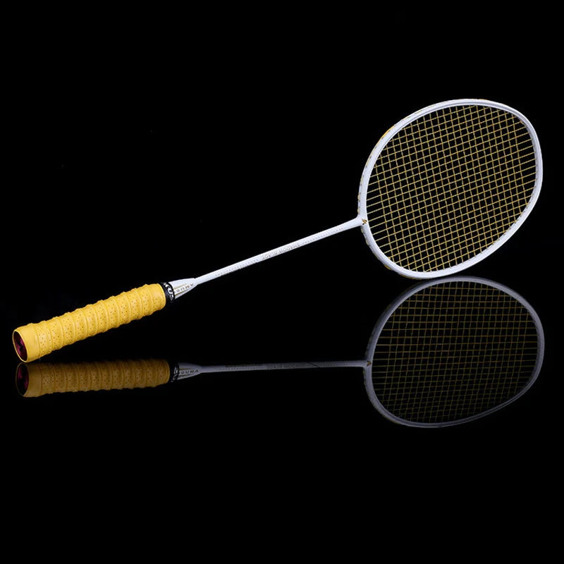 New Graphite Single Badminton Racquet Professional Carbon Fiber Badminton Racket with Carrying Bag