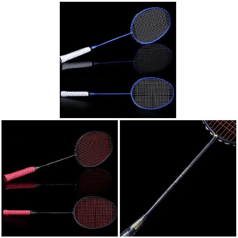 New Graphite Single Badminton Racquet Professional Carbon Fiber Badminton Racket with Carrying Bag