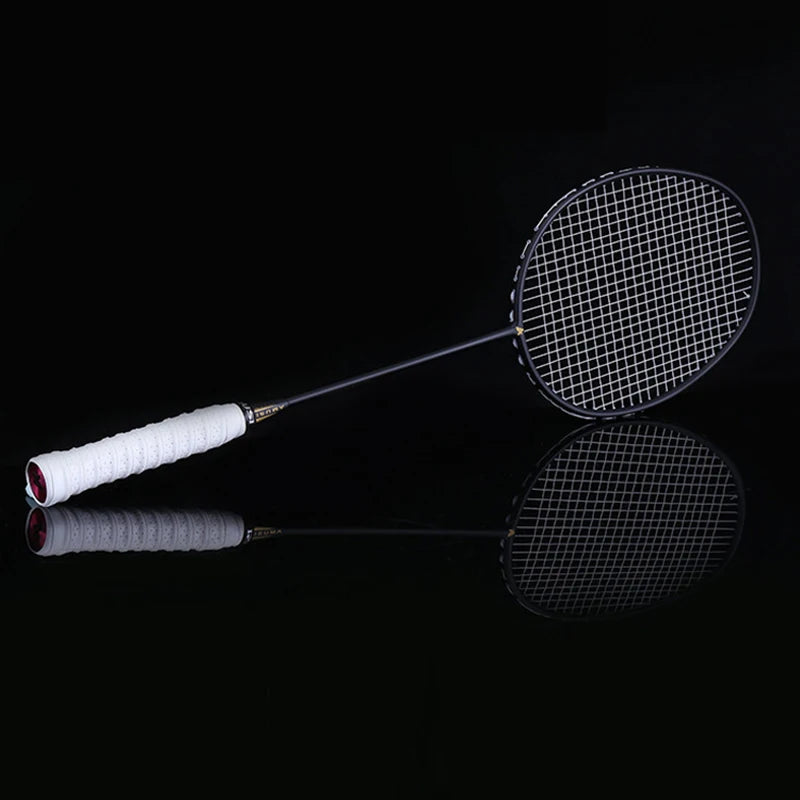 New Graphite Single Badminton Racquet Professional Carbon Fiber Badminton Racket with Carrying Bag