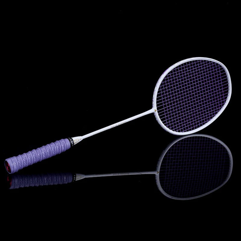 New Graphite Single Badminton Racquet Professional Carbon Fiber Badminton Racket with Carrying Bag