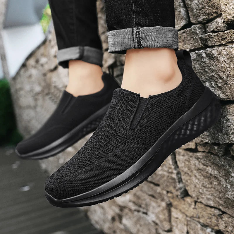 Running Sneakers Men's Tennis Low Top Sneakers Slip on Fashion Hiking Shoes One Step Flat Shoes Designe