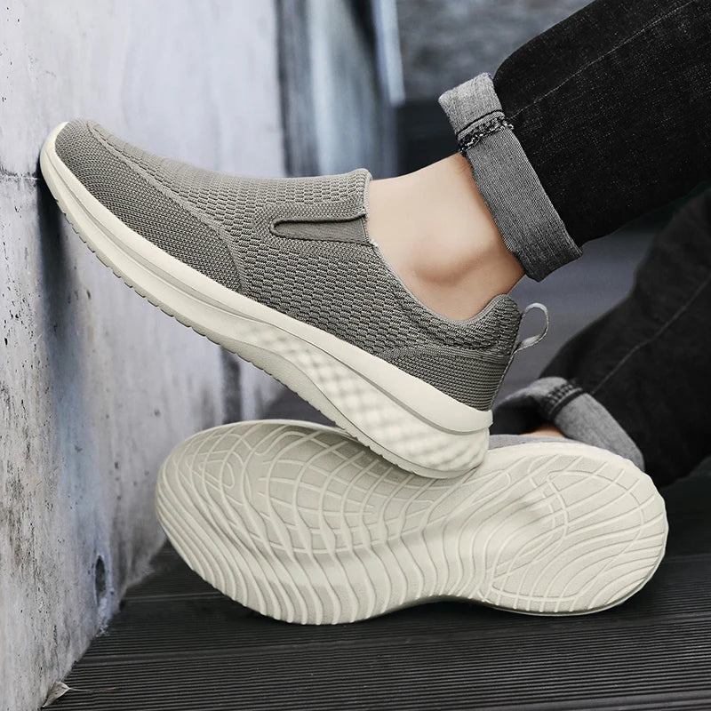 Running Sneakers Men's Tennis Low Top Sneakers Slip on Fashion Hiking Shoes One Step Flat Shoes Designe