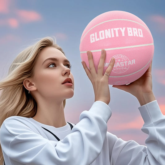 PU Composite Basketball Size 5,6,7 Pink-Official Competition Basketball Indoor Outdoor Men's Women's Training Standard Ball