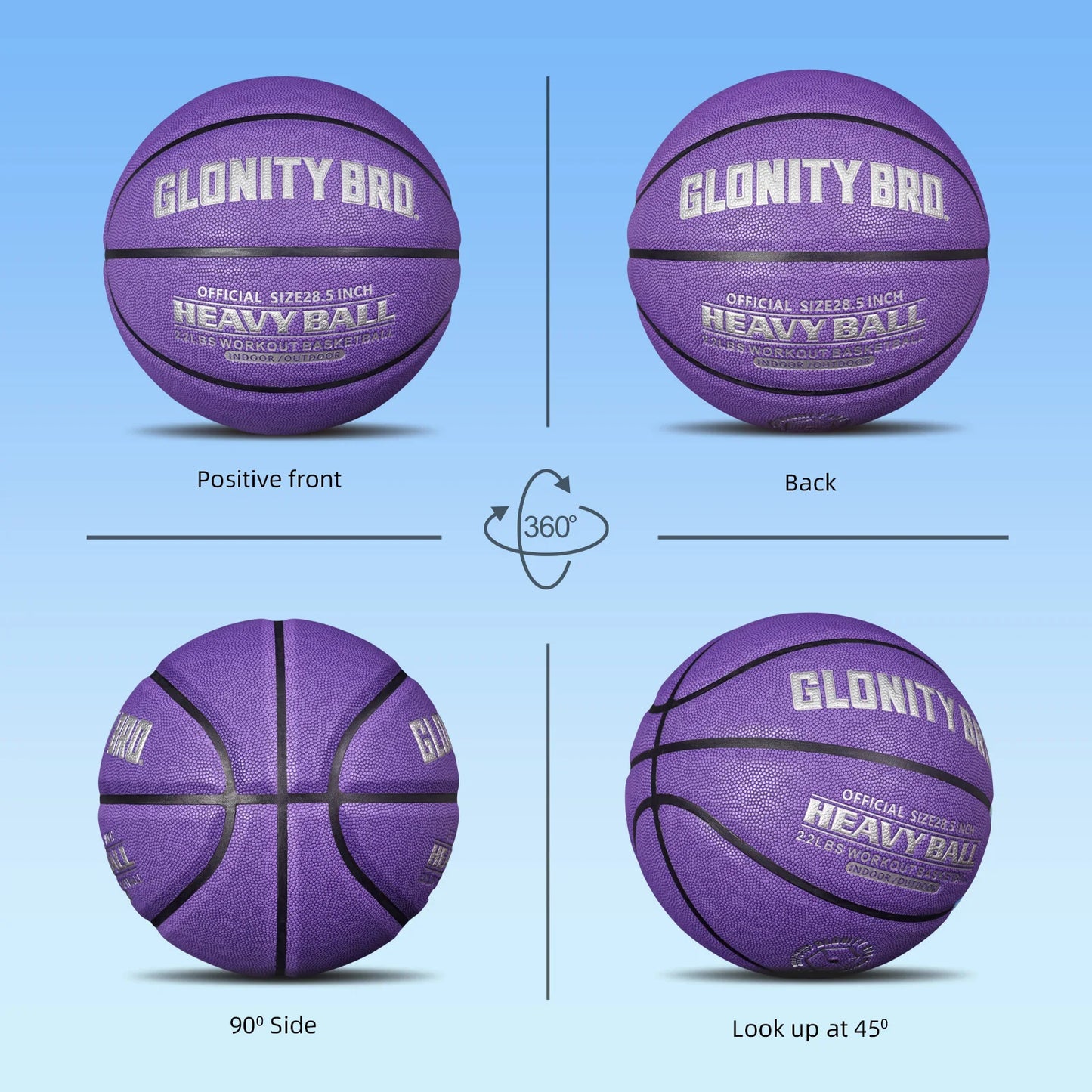 Weighted Training Basketball Women 2.2LBS/28.5'' Adult 3LBS/29.5'' Size6/7 Help Improve Dribbling