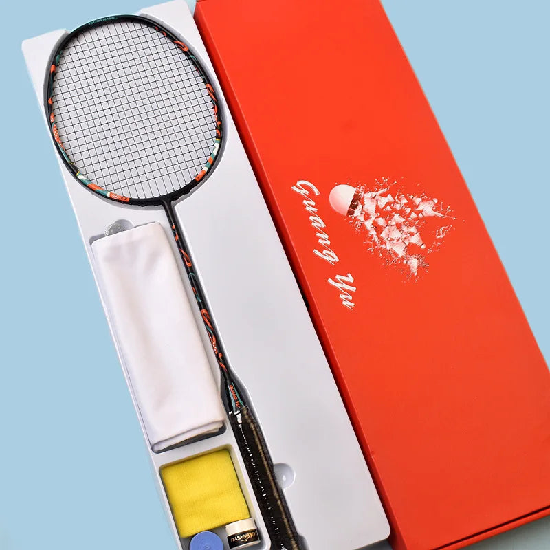 Badminton Carbon Racket, Single Racquet, Offensive Defensive, Middle Rod, Durable Training, Durable Training