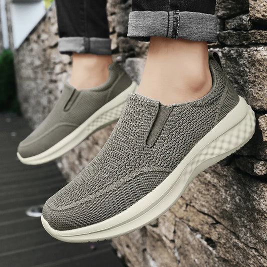 Running Sneakers Men's Tennis Low Top Sneakers Slip on Fashion Hiking Shoes One Step Flat Shoes Designe