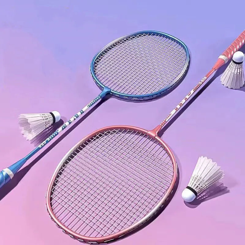 Ultra Light Super Durable Badminton Racket Double Set For Students Adults Affordable Training Entertainment