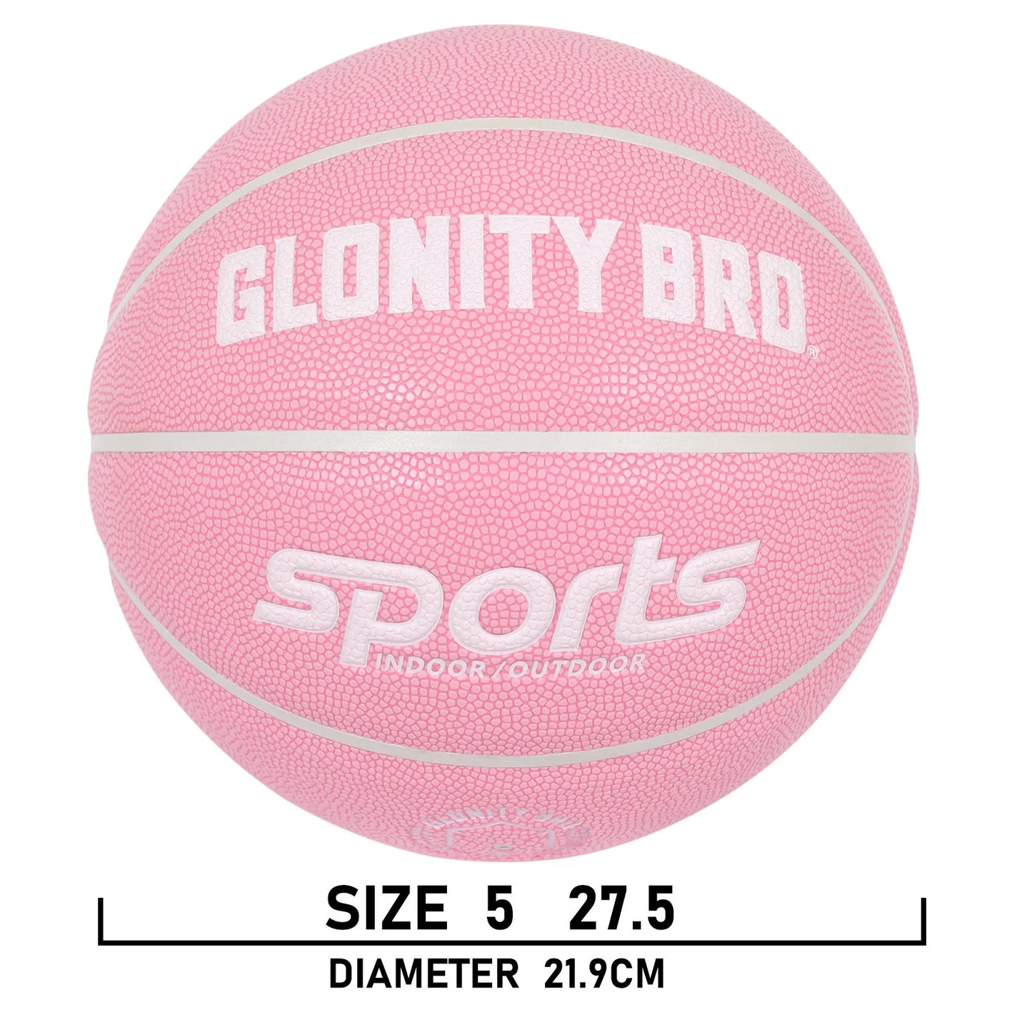 PU Composite Basketball Size 5,6,7 Pink-Official Competition Basketball Indoor Outdoor Men's Women's Training Standard Ball