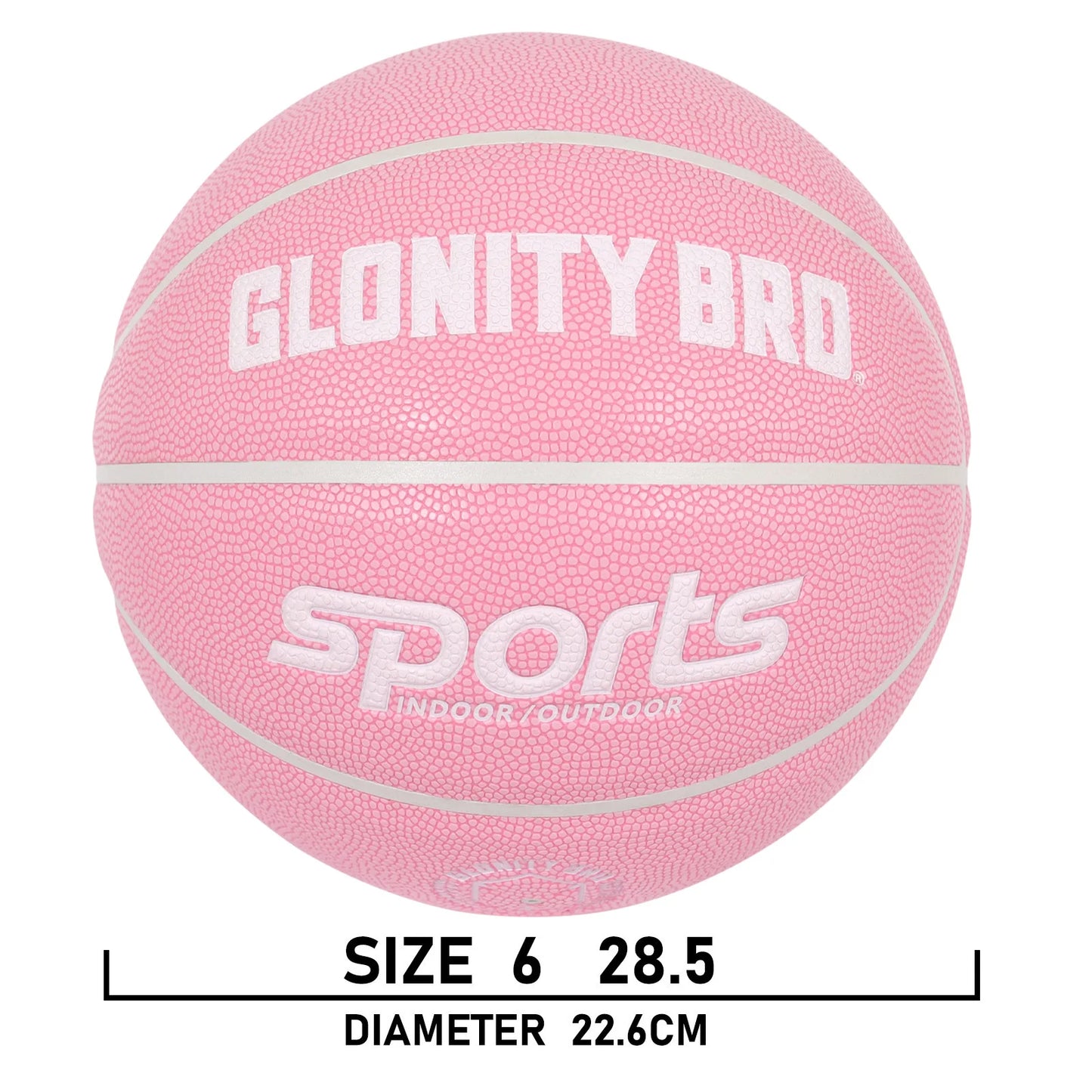 PU Composite Basketball Size 5,6,7 Pink-Official Competition Basketball Indoor Outdoor Men's Women's Training Standard Ball