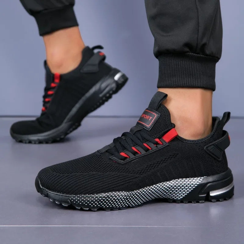 YRZL Men's Sneakers Breathable Running Shoes Lightweight Tennis Walking Shoes Non Slip Sports Shoes