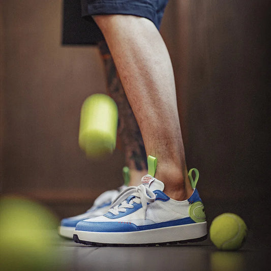 Maden Summer Color-Block Mesh Running Shoes Men Breathable Low-Top Tennis Sneakers Thick-soled Casual