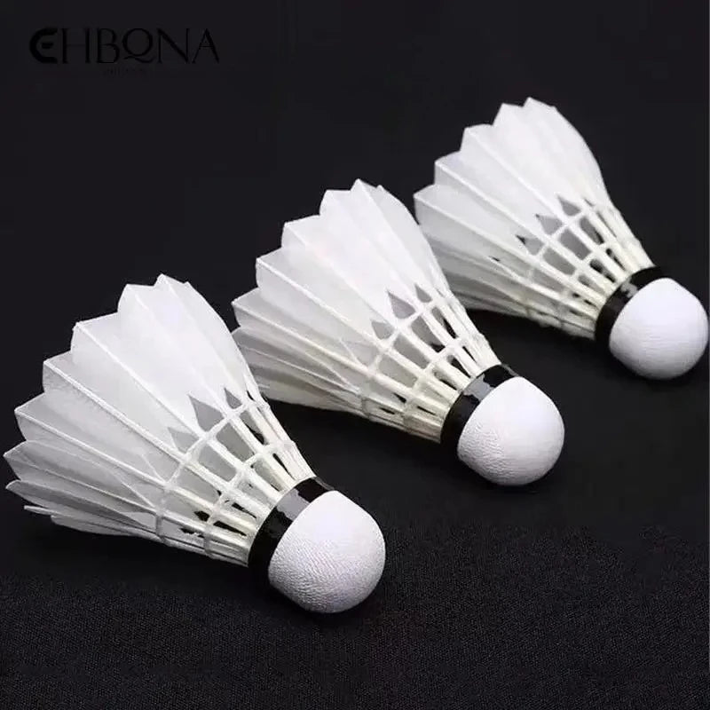 1/3pcs White Goose Feather Badminton Shuttlecocks Durable Stable Flight Ideal for Outdoor Training