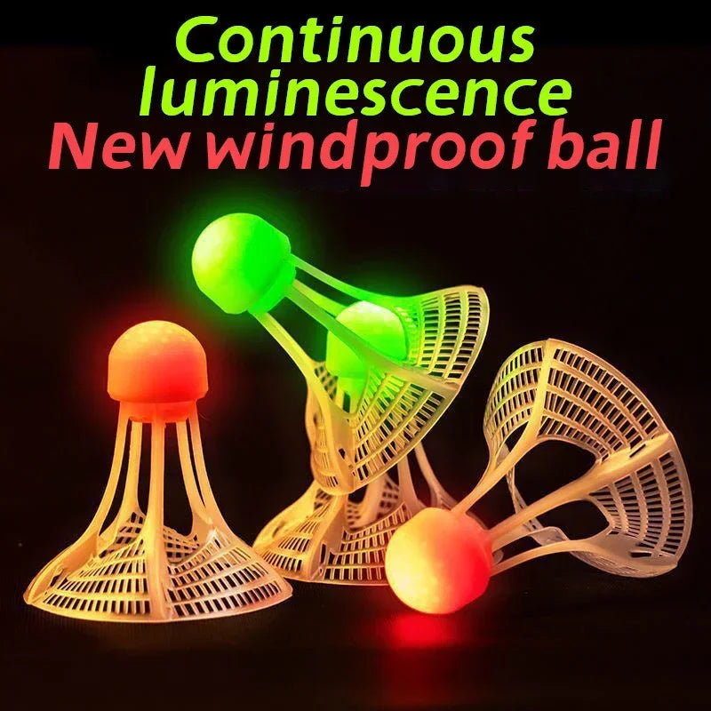 1 PC Glow-In-The-Dark Windproof Badminton Shuttlecock Ball Wind Resistance Training Accessoires