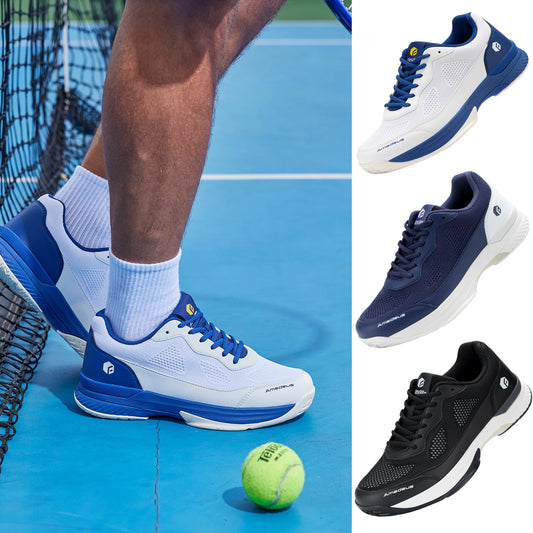 FitVille Men'S Tennis Shoes Wide Version 2E Professional Training Sports Shoes Breathable Non-Slip Rackets
