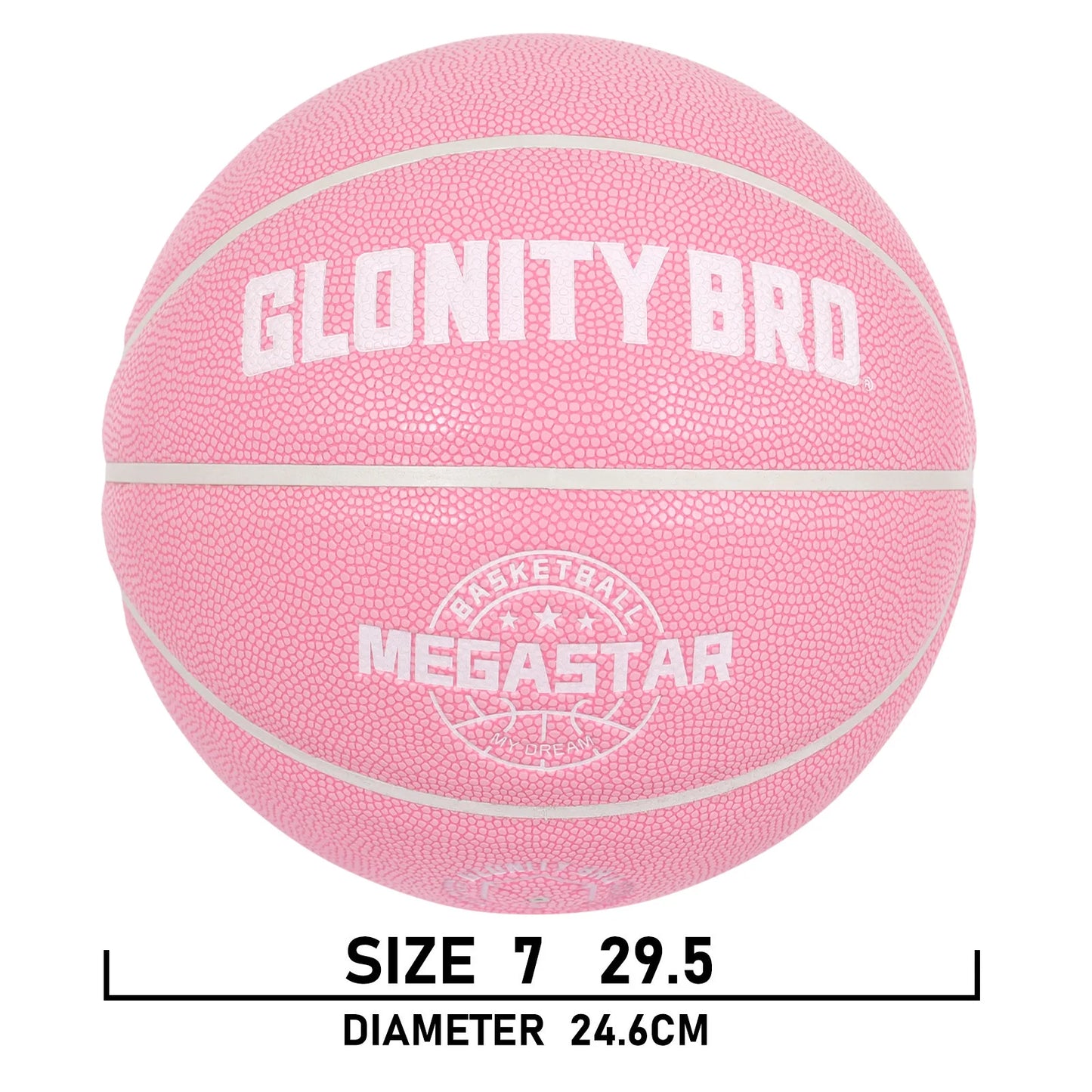 PU Composite Basketball Size 5,6,7 Pink-Official Competition Basketball Indoor Outdoor Men's Women's Training Standard Ball