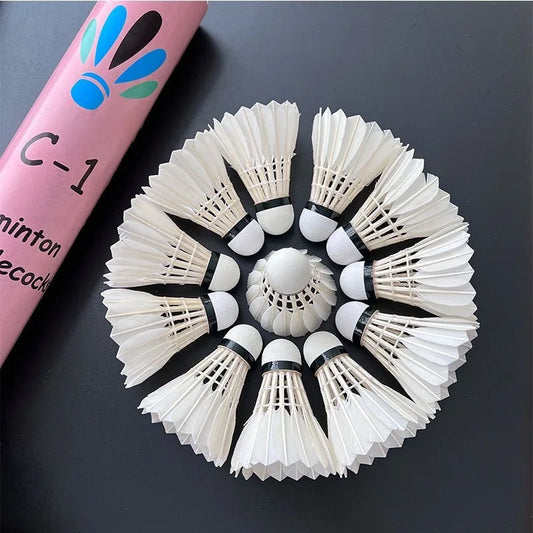 1/3pcs White Goose Feather Badminton Shuttlecocks Durable Stable Flight Ideal for Outdoor Training