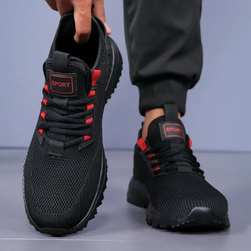 YRZL Men's Sneakers Breathable Running Shoes Lightweight Tennis Walking Shoes Non Slip Sports Shoes
