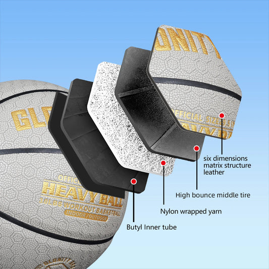 Aggravated Basketball 3/2.2LBS 29.5"/28.5''-Skill Master Training Heavy Basketball For Improving Handing