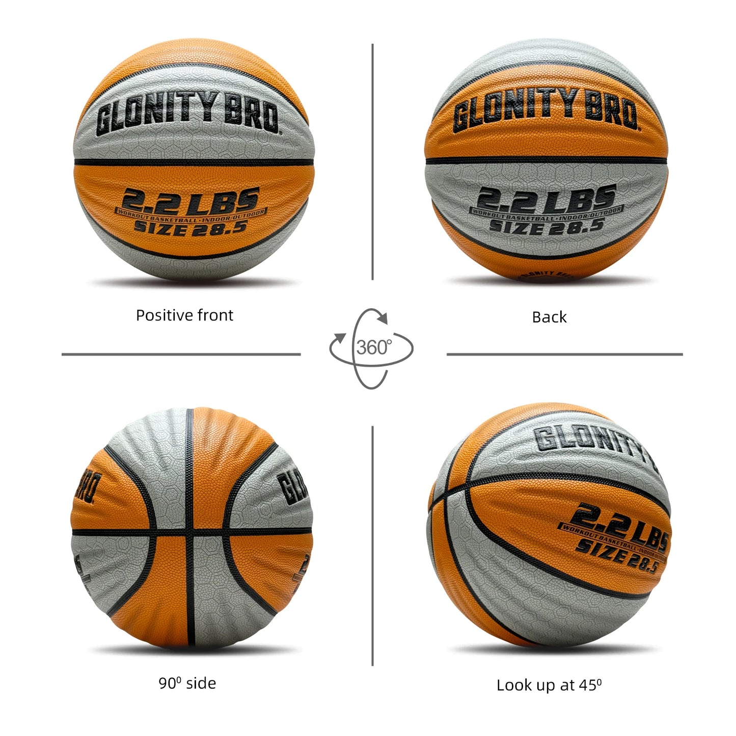 Weighted Training Basketball 3LBS/2.2LBS,Official Size 6/7 Wear-resistant Heavy Ball For Handling Dribbling&Passing