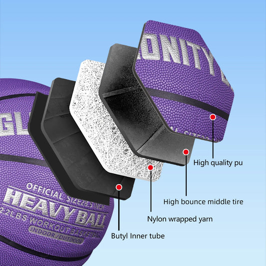 Weighted Training Basketball Women 2.2LBS/28.5'' Adult 3LBS/29.5'' Size6/7 Help Improve Dribbling