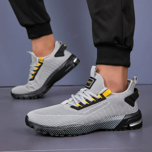 YRZL Men's Sneakers Breathable Running Shoes Lightweight Tennis Walking Shoes Non Slip Sports Shoes