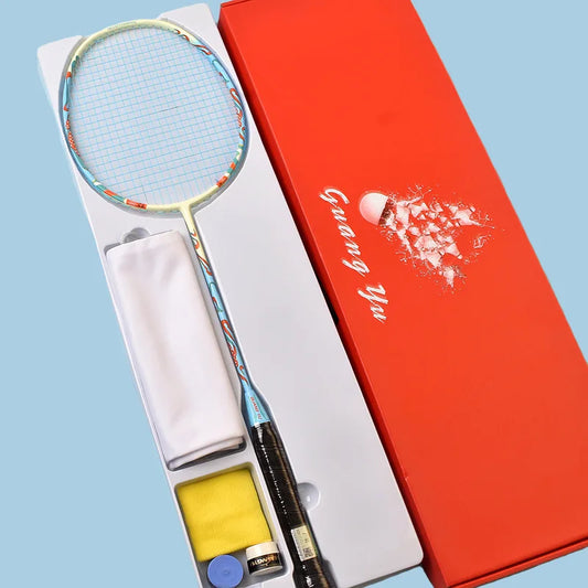 Badminton Carbon Racket, Single Racquet, Offensive Defensive, Middle Rod, Durable Training, Durable Training