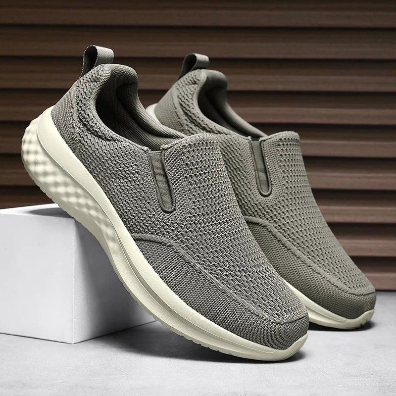 Running Sneakers Men's Tennis Low Top Sneakers Slip on Fashion Hiking Shoes One Step Flat Shoes Designe