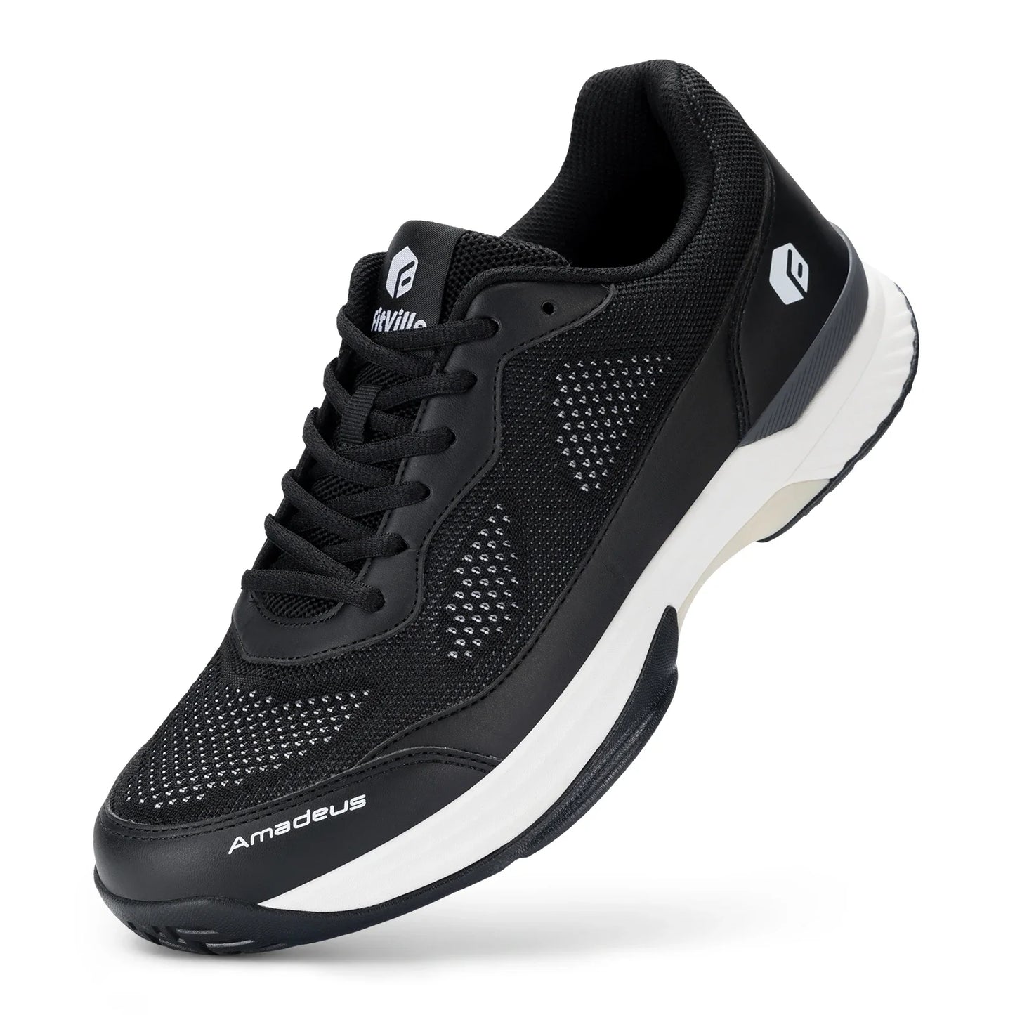 FitVille Men'S Tennis Shoes Wide Version 2E Professional Training Sports Shoes Breathable Non-Slip Rackets